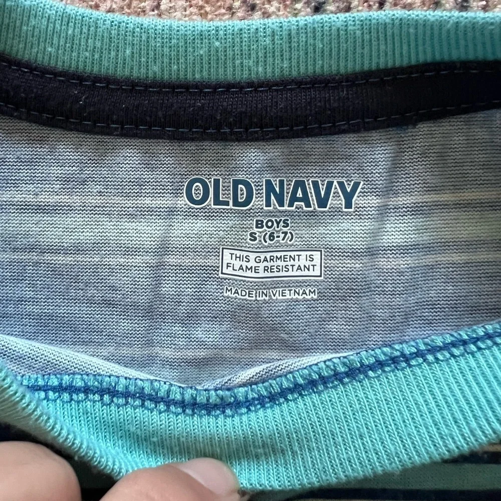 Old Navy Blue Striped Pajama Top